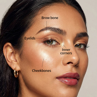 Palette de maquillage vegan 4 couleurs en gros, poudre illuminatrice haute pigmentation pour le visage, cosmétique à marque privée, illuminateur scintillant personnalisé