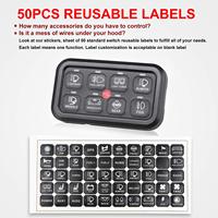 Panneau de commande de circuit 12V/24V 8 interrupteurs pour feux stroboscopiques, panneau de commande LED marche/arrêt pour voiture avec boîtier de relais