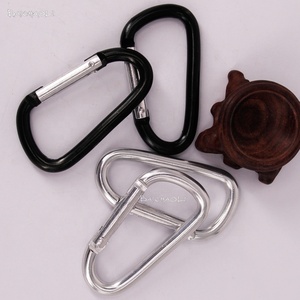 Moschettone a D in Lega di Alluminio Baichaoli 6.2*7 Argento/Nero con Logo Personalizzato per Industria Pesante e Miniere - Product Image 4
