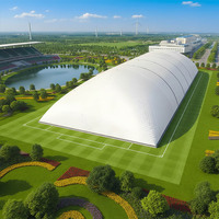 Dômes gonflables ignifuges en résine PVDF/PTFE personnalisables pour structures soutenues par l'air, idéaux pour le tennis et le basketball – Approvisionnement direct usine