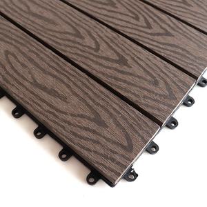 Dalles de terrasse emboîtables en WPC de qualité supérieure, revêtement de sol composite en bois imperméable pour patio, jardin, balcon, cour arrière - Fournisseur en gros - Product Image 4