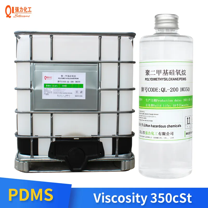 Aceite de silicona puro PDMS Material de condón de alta viscosidad Lubricante corporal 350 Viscosidad Aceite de silicona de metilo hecho en China