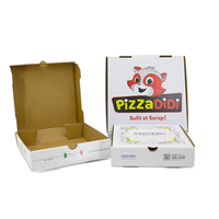 Caja de Pizza de Cartón Corrugado Marrón con Logotipo Personalizado, Impresión a Todo Color, Proveedor de Cajas de Embalaje para Comercio Electrónico Directo de Fábrica