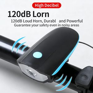 Luz Delantera <span class=keywords><strong>LED</strong></span> Impermeable <span class=keywords><strong>para</strong></span> Bicicleta con Bocina USB, Faro <span class=keywords><strong>para</strong></span> Ciclismo Nocturno en Montaña con Alarma Sonora - Product Image 4