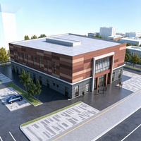 Usine à structure métallique préfabriquée avec espace de bureau, bâtiment métallique préfabriqué durable pour la fabrication et le stockage