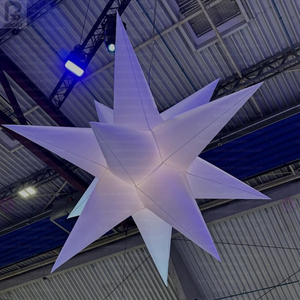Arco inflable personalizado con luces RGB que cambian de color, modelo de estrella de cinco puntas para entrada a festivales/carnavales/fiestas/bodas/eventos - Product Image 5