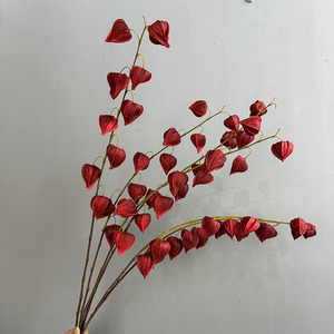 Ramo <span class=keywords><strong>de</strong></span> Plantas <span class=keywords><strong>de</strong></span> Linterna China para Decoración <span class=keywords><strong>de</strong></span> Oficina, Jardín y Hogar, Personalizable, Imitación <span class=keywords><strong>de</strong></span> Flor Artificial, Planta Artificial - Product Image 4