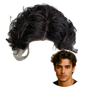 022 PBaria BM Origin Hair Pu Front 100% Indian Remy Hair System Body Wave Right Part 25mm 120% Density Wigs <b>Toupee</b> Men - Product Image 1