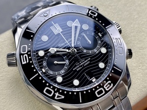 Reloj Mecánico de Lujo, Super Calidad, Resistente al Agua, 44mm, Fábrica N1, Movimiento 9900, Bisel de Cerámica Negro, Cronógrafo, 300m - Product Image 2
