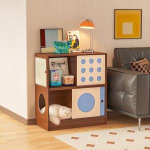 Casa para Gatos Tres en Uno, Rectangular, Multifuncional, para Uso Doméstico, con Almacenamiento y Cama - Product Image 1