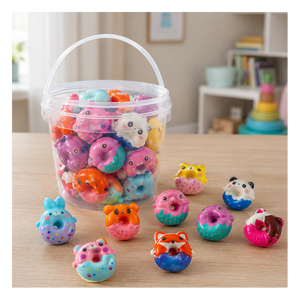 Jouet Squishy en Mousse Souple en Forme d'Animaux (Renard, Lapin, Cochon, Chat, Panda, Poussin) pour Récompenses Scolaires, Fêtes et Cadeaux de Fête, Distributeur - Product Image 5