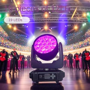 Luces de Escenario de 19 LED, 300W, IP65, Control FB4, Cabeza Móvil Cuatro en Uno con Enfoque, Barra de Iluminación y Proyección Facial - Product Image 4