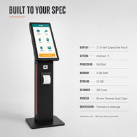 Kiosque de paiement en libre-service, terminal de commande à écran tactile, caisse enregistreuse sur pied pour la vente au détail et la restauration