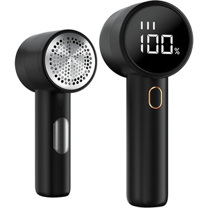 <span class=keywords><strong>Rasoir</strong></span> électrique portatif à affichage numérique 1200 mAh avec chargeur, couteau en acier à six lames pour l'élimination des peluches et la coupe des boules de poils - Product Image 6