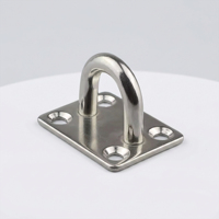 Plaque de fixation carrée en acier inoxydable 304 316, 5 6 8 mm, anneau de sécurité multifonctionnel pour voile, auvent, bateau, accessoires marins