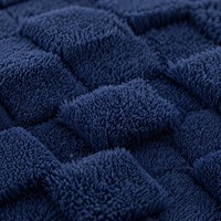Selimut Elektrik Custom 50x60 Inch Biru Dongker Mewah Bermotif Kotak-kotak Bahan Coral Fleece Sherpa Kontrol Digital Aman dan Hangat