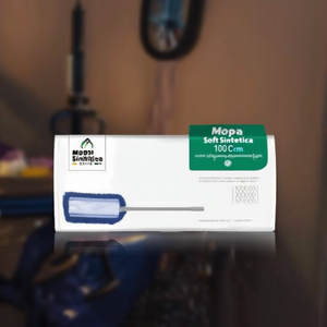 Testina di Ricambio per Mop Sintetico Morbido Blu 100 Cm, Mop Organico per Pulizia - Product Image 3