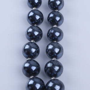 Cuentas Redondas de Agua Dulce Natural al por Mayor, 18 cm, 12-16 mm, Blancas, Semi-Acabadas, Plateadas en Negro, Brillantes, para Hacer Pulseras y Collares - Product Image 4