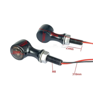 8mm E24 마크 미니 보조 황색 경고등 윙커 점멸 미니 표시등 DC 12V 오토바이 LED 방향 지시등 - Product Image 6