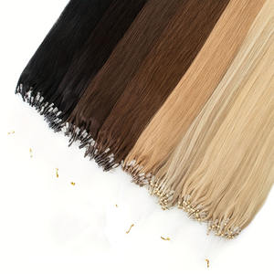Extensions capillaires à micro-anneaux, extensions de cheveux humains Microlink à micro-perles, extensions de cheveux Remy à micro-boucles pré-collées, postiches Remy à pointe froide I-Tip - Product Image 1