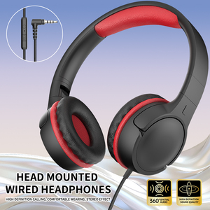 <strong>Wired</strong> Over-Ear Headphones 3.5mm <strong>Wired</strong> <strong>Headset</strong> Over-ear Headphones Earphones Headphones <strong>Headsets</strong> With Mic And Volume Control - Product Image 3