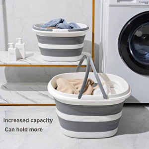 Cesto per Bucato Pieghevole <span class=keywords><strong>Salvaspazio</strong></span> da 16L, Ecologico, con Manici per Uso Domestico - Product Image 1