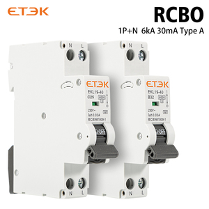 18 мм <span class=keywords><strong>RCBO</strong></span> кривой B/C остаточный автоматический выключатель 6KA 1P + N DPN 6-40A 230/240V миниатюрная защита от утечки тока 30 мА - Product Image 2