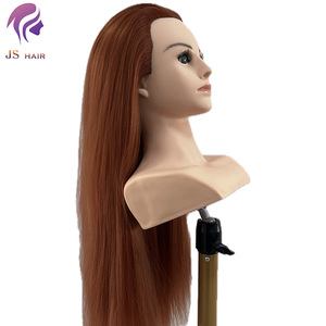 Precio al por mayor Europa cara peluquero entrenamiento muñeco maniquí cabeza con pelo hombro para práctica de peluquería - Product Image 3