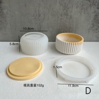 Rayure couverture Silicone moule pour bouteille bricolage ciment plâtre béton Art poterie fabrication résine fournitures avec boîte sac emballage décor