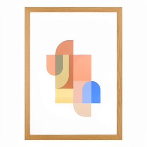 Photo <b>Frame</b> 50x70cm MDF Wood <b>Acrylic</b> UV Printing Wall Mount for Photos & Posters Portrait Landscape Warm Oak - Product Image 1