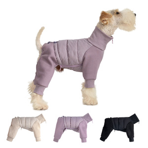 Kış su geçirmez rüzgar geçirmez Polyester köpek ceket kalınlaşmış sıcak Pet giysi köpekler için katı desen soğuk hava için - Product Image 1