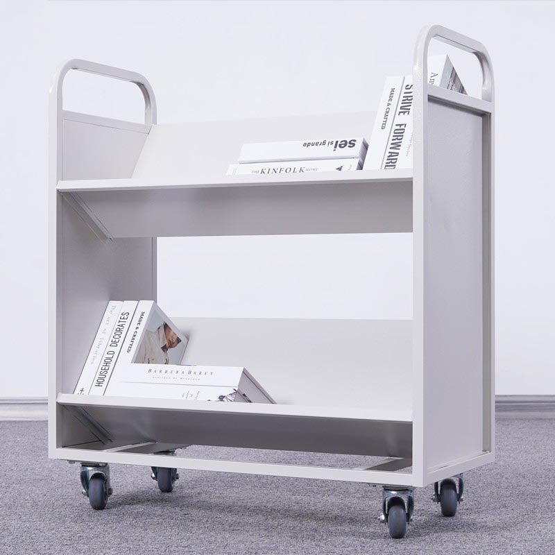 Carro de libro en forma de V de 2 capas engrosado-ultra silencioso