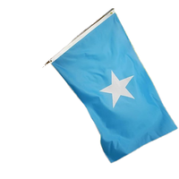 Bandera NACIONAL DE Somalia de poliéster de alta calidad con impresión digital de doble costura de 3x5 pies al por mayor con ojales de latón duraderos