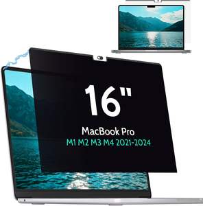 Protection d'écran magnétique anti-espion de qualité AAA en matériau PET souple pour MacBook Pro 16,2 pouces M4 2024, résistant aux rayures, facile à installer - Product Image 1