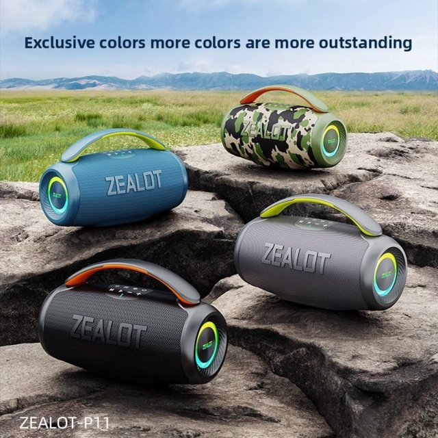 Wholesale Zealot P11 60W High Power Stereo Waterpoof Portable IPX6 Waterproof Bass Subwoofer Wireless Blue Tooth Speaker