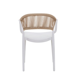 Sedia <span class=keywords><strong>da</strong></span> <span class=keywords><strong>Giardino</strong></span> in Plastica con Braccioli, <span class=keywords><strong>Design</strong></span> Semplice e Casual per Cortile, Balcone, Caffetteria, Esterni e Tempo Libero - Product Image 6