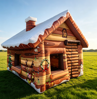Cabane de Noël gonflable géante, tente gonflable extérieure en forme de grotte pour centre commercial, jardin et décoration de foire de Noël