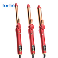 Rizador de Pelo Eléctrico Torlin con Revestimiento Cerámico para Cabello Grueso - Calor Ajustable y Características de Seguridad para Uso en Hoteles
