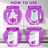 Lot de diffuseurs électriques de parfum d'ambiance 20 ml à brancher, diffuseur d'huiles essentielles pour la maison, emballage personnalisé OEM