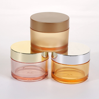 Récipient cosmétique vide avec couvercle doré argent, pot transparent personnalisé, de qualité supérieure, avec couvercles dorés, 3ml, 5ml, 10ml, 15ml, 20ml, 30ml, 50ml, 60ml, 80ml