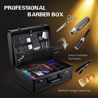 Mallette professionnelle pour outils de barbier avec serrure à code, grande valise de coiffeur pour tondeuses, ciseaux et accessoires de salon