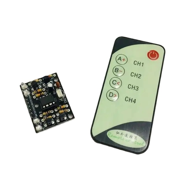 4-Channels OEM Brand IR Receiver Module with Locks for Mutually Infrared Receiving and Remote Control Battery