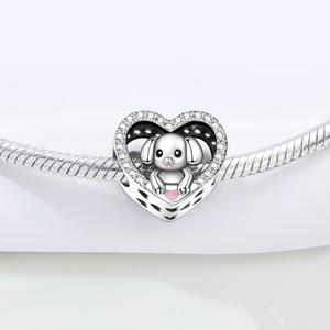 White copper "I <b>Love</b> Cute Pets" beads, unique, creative, versatile DIY <b>bracelet</b>, jewelry, accessory pendant - Product Image 2