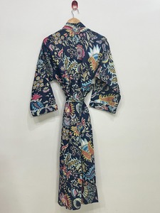 Kimono Largo de Algodón, Talla Única, Holgado y Cómodo para Cualquier Talla, Aproximadamente 50 Pulgadas, Proveedor de la India - Product Image 2