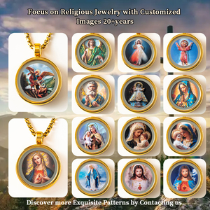 Giveluck 3D Cameo St. Joan của ARC Mặt dây chuyền cứu trợ tròn Huy chương cho Lòng Can Đảm đức tin cảm hứng - Product Image 5