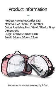 Küçük orta kediler için kedi köpek taşıma çantası yavru çanta köpek seyahat çantaları giden yumuşak-evcil hayvan taşıma çantası - Product Image 4