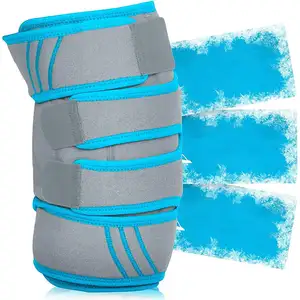 Custom High Quality Cold Hot Compression Sleeves Flexible Brace Running Knee Ice Pack Wrap for Arthritis Pain