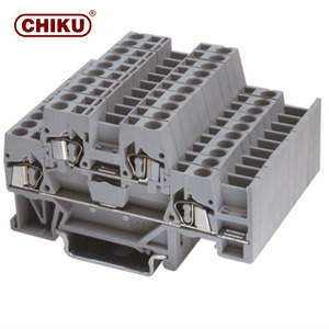 CHIKU 2.5mm 푸쉬 인 범용 전기 레일 장착 터미널 블록 커넥터 전기 레일 시스템용 DIN 레일 터미널 블록 - Product Image 3