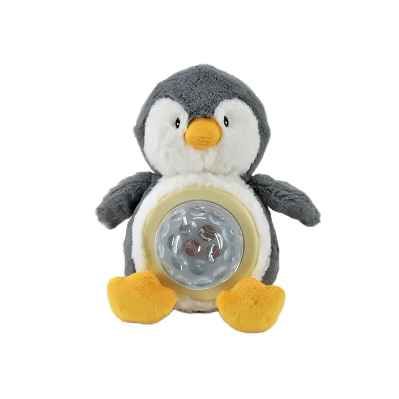 OEM ODM 펭귄 박제 동물 아기 야간 조명 봉제 장난감