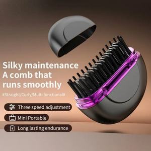 Brosse Lissante Chauffante Sans Fil en Céramique Personnalisée en Gros, Mini Peigne Lisseur Portable 2-en-1 - Product Image 4